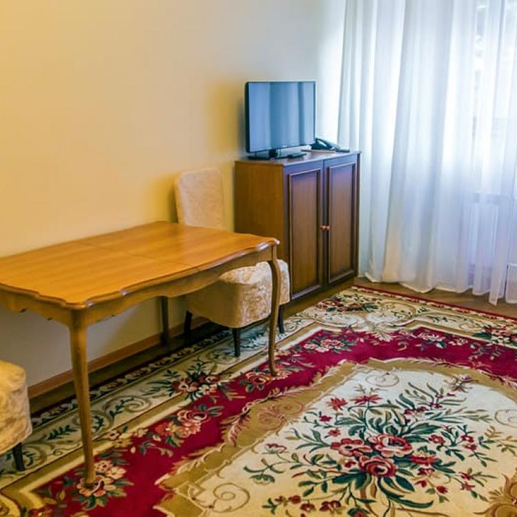 Оснащение гостиной 2 местного 2 комнатного Люкса санатория Орджоникидзе в Кисловодске